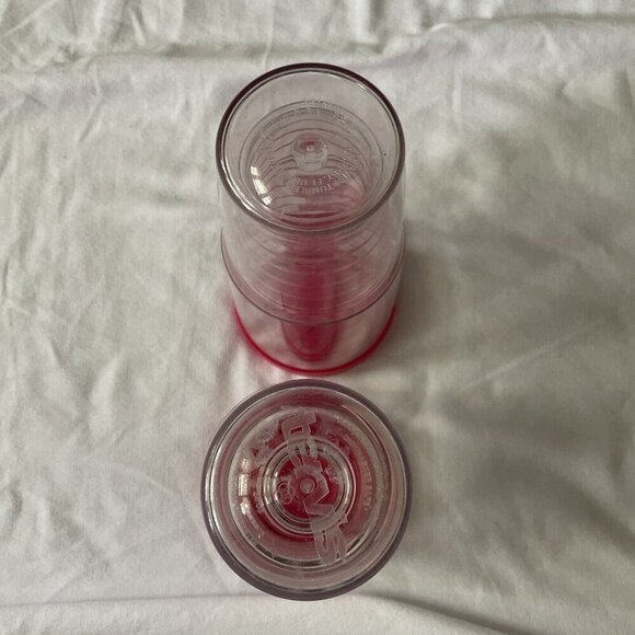 Two Clear Tervis Tumblers W/ Pink Missouri M Logo & Lids 16 Oz BPA-Free - Picture 5 of 7